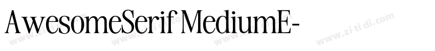 AwesomeSerif MediumE字体转换
